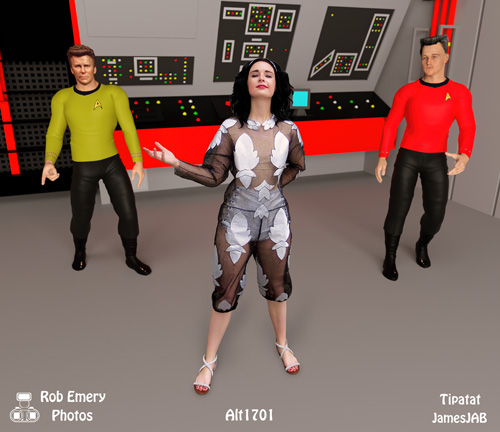 Elaan gets a tour of the U.S.S. Enterprise's engine room